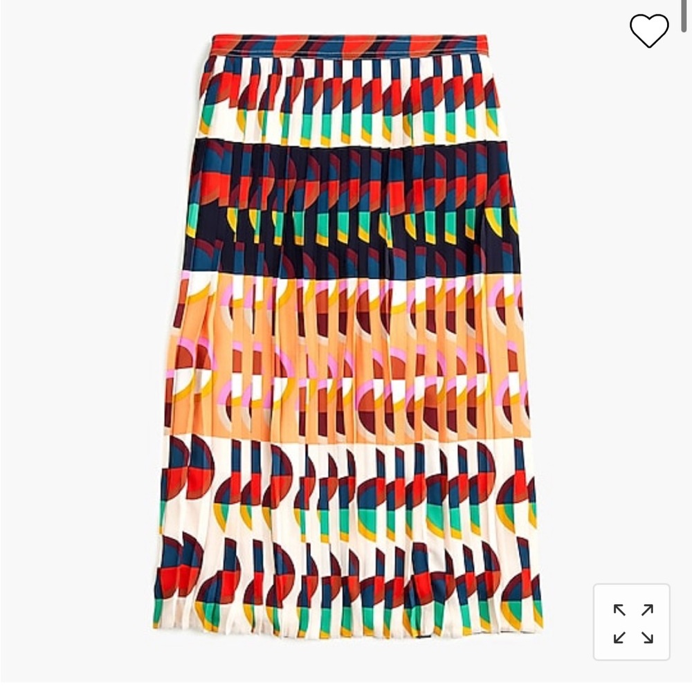 J. Crew Pleated midi skirt in art deco print
Item L7550, size 0.
